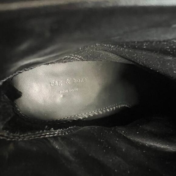 Rag & Bone black Classic Newbury  leather heeled ankle booties Size 6 - Picture 11 of 12